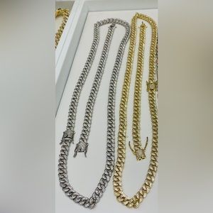 Unisex’s 14k gold plated jewelry set